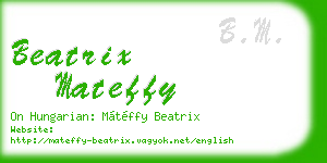 beatrix mateffy business card